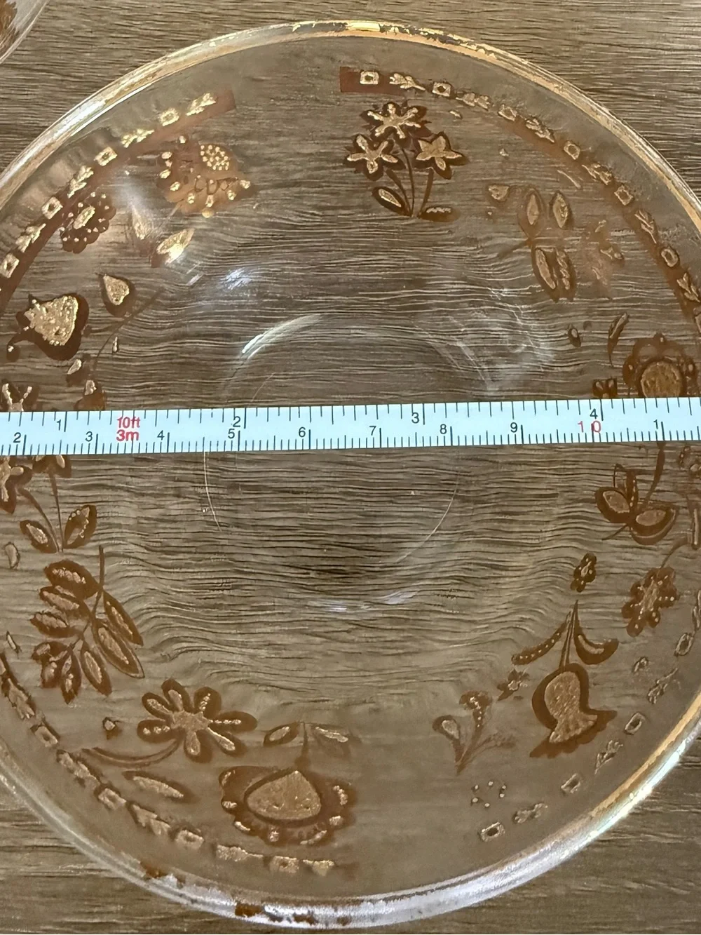 Vintage 22k gold Chantilly Clear Glass- set of 3